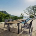 Rozkładany stół ogrodowy Elias 140-200 antracytowy