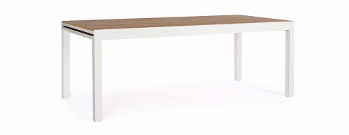 Rozkładany stół ogrodowy Elias 200-300 biały