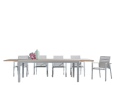Zestaw jadalniany Elias biały 200 i 8/10 krzeseł
