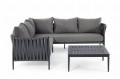 Wypoczynkowy zestaw ogrodowy narożnik i stolik kawowy Rafael