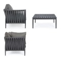 Wypoczynkowy zestaw ogrodowy narożnik i stolik kawowy Rafael