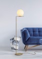Lampa podłogowa HALM FLOOR - mosiądz, szkło