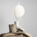 Minimalistyczna lampa wisząca AURA biała