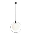Minimalistyczna lampa wisząca AURA biało czarna