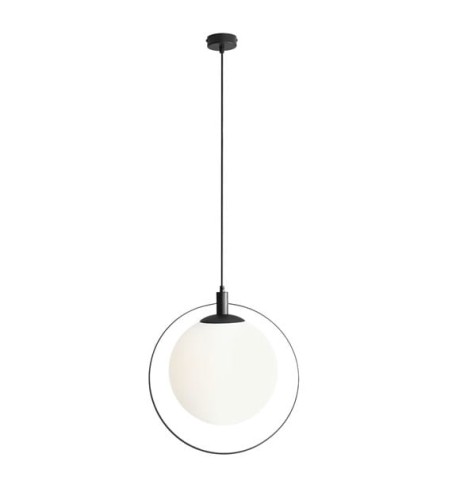 Minimalistyczna lampa wisząca AURA biało czarna
