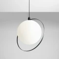 Minimalistyczna lampa wisząca AURA biało czarna