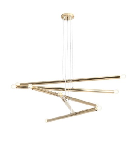 Lampa wisząca TUBO 10 złota