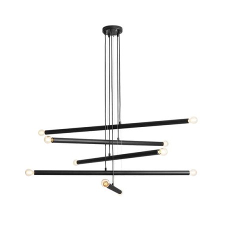Lampa wisząca TUBO 10 czarna