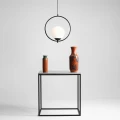 Lampa wisząca SOL biała kula z czarnym