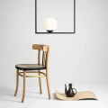 Geometryczny plafon FRAME czarny z kulą