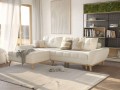 Rozkładana sofa narożna Balotto jasny beż