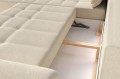 Rozkładana sofa narożna Balotto jasny beż