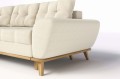 Rozkładana sofa narożna Balotto jasny beż