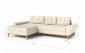 Rozkładana sofa narożna Balotto jasny beż