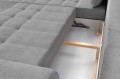 Rozkładana sofa narożna Balotto szara