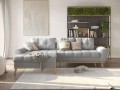 Rozkładana sofa narożna Balotto szara