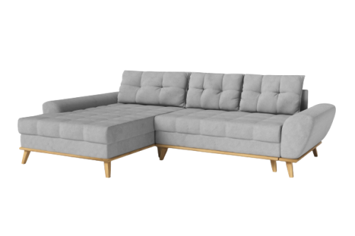 Rozkładana sofa narożna Balotto szara
