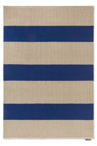 Beżowo Niebieski Dywan Zewnętrzny w Paski ELECTRIC BLUE