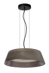 Lampa wisząca Vixi z dymionym szklanym kloszem