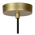 Lampa wisząca Cooper mosiądz i dymione szkło