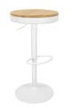 Stołek barowy Volt biały drewniany regulowany