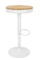 Stołek barowy Volt biały drewniany regulowany