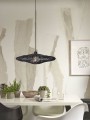 Lampa wisząca ZANZIBAR rattanowa czarna