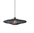 Lampa wisząca ZANZIBAR rattanowa czarna