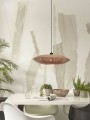 Lampa wisząca TANAMI rattanowa spłaszczona kula