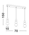 Lampa wisząca ADAN Line złota