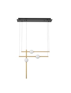 Złota lampa wisząca AGIL Triple 