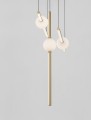 Złota lampa wisząca AGIL Triple 