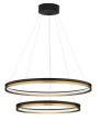 Czarna lampa wisząca BANE Double Ring 