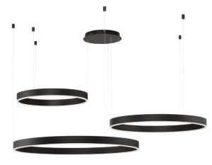 Czarna lampa RING DONDE TRIPLE trzy okręgi