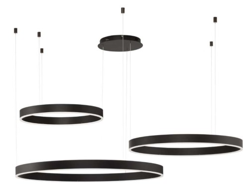 Czarna lampa RING DONDE TRIPLE trzy okręgi