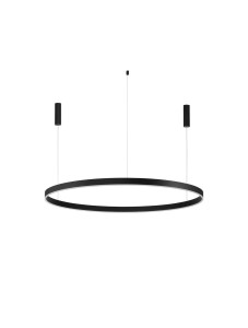 Okrągła czarna lampa RING DONDE 150