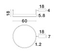 Lampa sufitowa JACA RING  biała