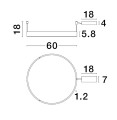Lampa sufitowa JACA Ring czarna