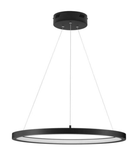 Okrągła lampa wisząca IRUN RING czarna