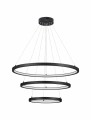 Nowoczesna lampa wisząca IRUN RING TRIPLE czarna