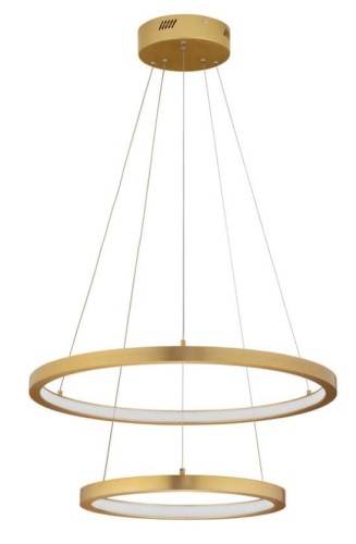 Złota lampa wisząca IRUN RING DOUBLE
