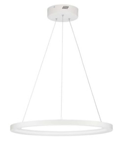 Biała okrągła lampa wisząca IRUN RING