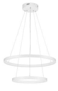 Biała lampa wisząca IRUN RING DOUBLE dwa pierścienie