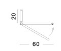 Lampa sufitowa ABUYA 60 regulowana czarna