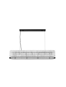 Owalna lampa wisząca ACTUN kryształowa