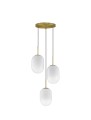 Kaskadowa lampa wisząca ACUYO DISC-3 mleczno-złota