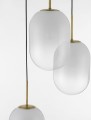 Kaskadowa lampa wisząca ACUYO DISC-3 mleczno-złota
