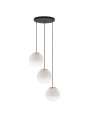 Kaskadowa lampa wisząca ADELA DISC-3 mleczne kule