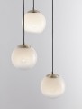 Kaskadowa lampa wisząca ADELA DISC-3 mleczne kule