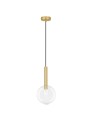 Pojedyncza lampa wisząca BAJOS BALL w kolorze złotym